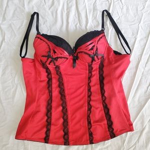 red corset lingerie